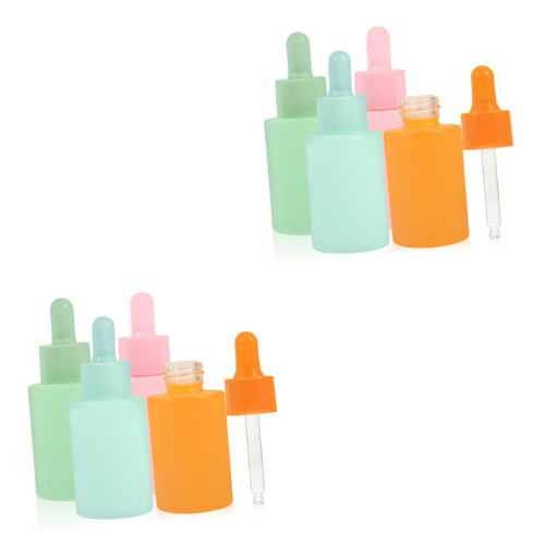 minkissy 8 Pcs Dropper Bottle Essential Oil Bottle 30ml Dropper Bottle Makeup Container Essential Oil Jar Dropper Pipettes Pippets Dropper Packing Dropper Vial Mini Glass Travel Straw