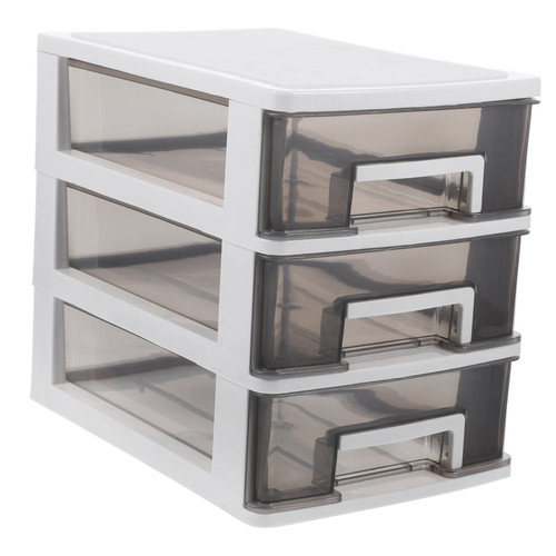 Holibanna 2pcs Drawer Storage Cabinet Small Plastic Drawers Cosmetic Storage Organizers Household Storage Container Drawers Plastic Makeup Drawer Pp Small Desk Office Dresser Box