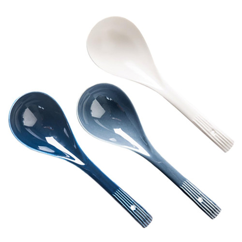Ciieeo 6 Pcs Ceramic Spoon Asian Noodles Ramen Japanese Ramen Chinese Style Spoons Rice Spoons Sauce Spoon Japan Spoon Asian Spoon Ladle Mini Scoop Tablespoon Ceramics Simple