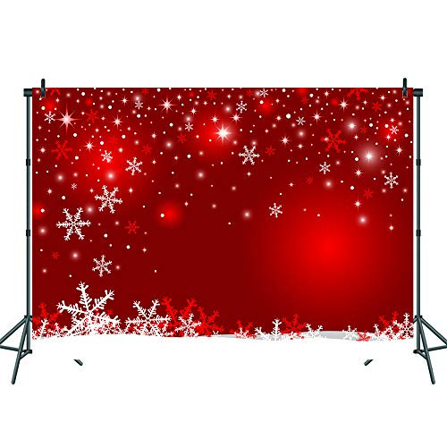 Mehofoto Red Christmas Backdrop Merry Christmas Snow Background 7x5ft Christams Day Photo Backdrops for Photo Studio Props
