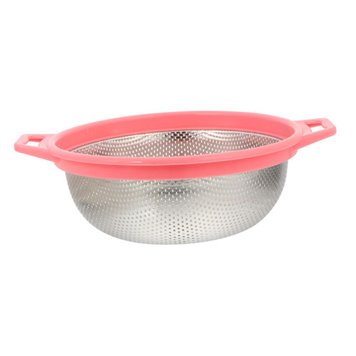 Ciieeo 3 Pcs Stainless Steel Rice Basket Strainer Bowl Rice Washing Strainer Wire Colander Rice Washing Colander Vegetable Drain Basket Sieve Strainer Metal Noodle Colorful Meal Basket Pp