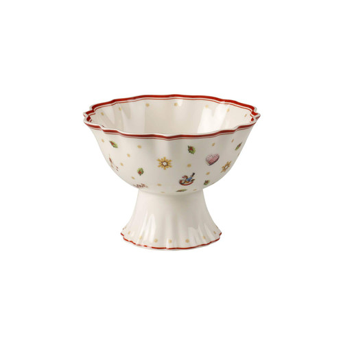 Villeroy & Boch Toy's Delight Footed Individual Bowl, Porcelain, White/Colourful, Small