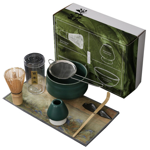 Matcha Whisk Set, Matcha Whisk Set 7Pcs/Set Tea Ceremony Set Perfect Matcha Kit Tea Making Tools Includes Matcha Whisk, Tea Spoon, Whisk Holder, Tea Bowl, Matcha Tea Set