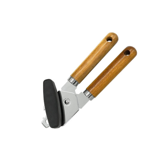 Fackelmann FSC Acacia Can Opener, Dimensions: 20x6x5cm, Colour: Brown, Silver