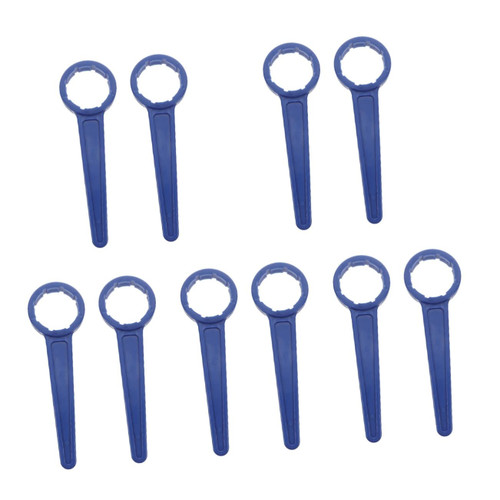 DOITOOL 10 Pcs Bucket Cap Screwer Container Lid 5 Gallon Bucket Opener Can Covers Bucket Lid Wrench Container Cap Opener Can Wrench Bucket Lid Opening Tool Lifting Removal Tool Plastic