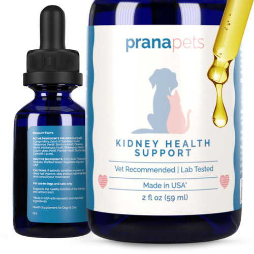 Kidney Health Support Supplement for Pets | Natural Healthy Kidney Function in Dogs & Cats | Herbal Formula Helps Inflammation & Symptoms of Kidney Dysfunction | by Prana Pets Kidney Health Support Supplement for Pets | Natural Healthy Kidney Function in Dogs & Cats | Herbal Formula Helps Inflammation & Symptoms of Kidney Dysfunction | by Prana Pets