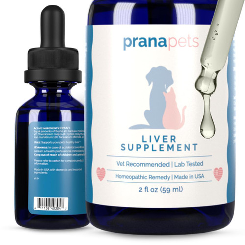 Liver Supplement for Pets Naturally Aids in Healthy Liver Function for Dogs & Cats | Herbal Formula Helps Relieve Abdominal Pain, Indigestion, and Inflammation of Liver & Gallbladder | by Prana Pets Liver Supplement for Pets Naturally Aids in Healthy Liver Function for Dogs & Cats | Herbal Formula Helps Relieve Abdominal Pain, Indigestion, and Inflammation of Liver & Gallbladder | by Prana Pets