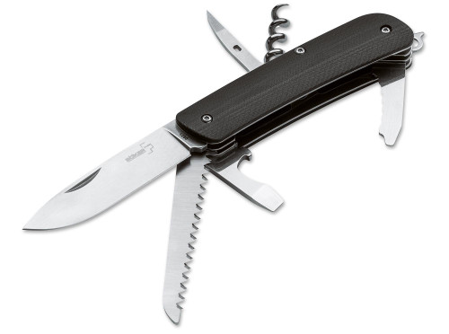 Boker Plus 01BO808 Tech-Tool City 6 Multi-Tool Knife with 2 4/5 in. Blade, Black