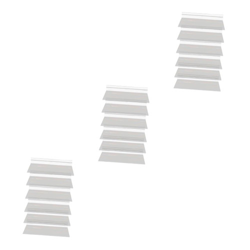 Cabilock 18 Pcs Slot Display Rack Floating Shoe Display Shelves Clear Floating Shelves Hanging Shelf Shelves for Wall Sneaker Shelves Storage Floating Shoe Shelf Plastic Sports Hanger