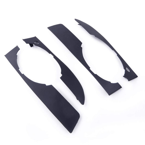 beler 4pcs Left Right Fog Light Trim Cover Grill Bumper Lower & Upper Fit For Audi A4 B7 S4 2005-2008