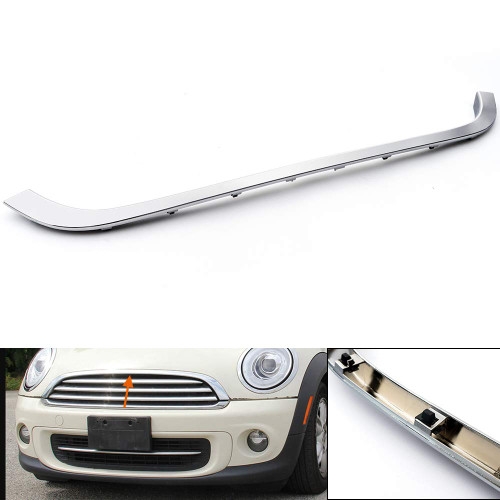 GRAND ORANGE Chrome Grille Hood Molding Trim Moulding Compatible with Mini Cooper R55 R56 R58 R59 2009-2015 Grille Hood Trim Moulding