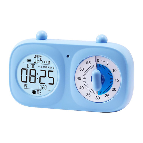 MagiDeal Visual Timer Clock 60 Minute Countdown Timer/Luminous LCD Display/Cycle Timing/Study Timer Time Management Tool, Blue