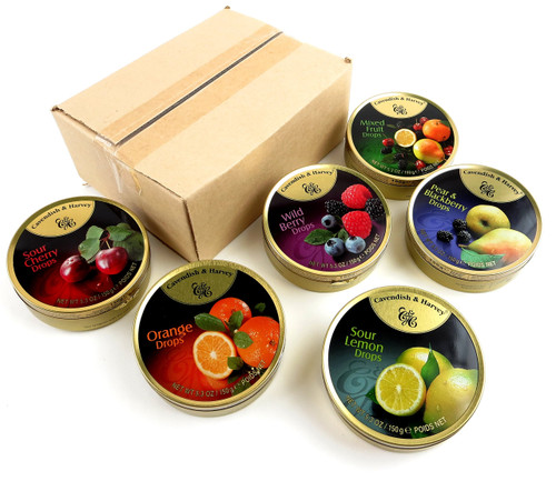 Cavendish & Harvey 6-Flavor Drops Variety, 5.3 oz Tins (Pack of 6)