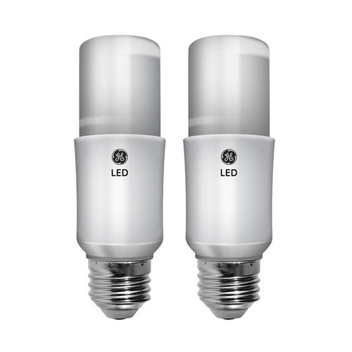 GE Lighting 63857 LED Brightstik 15-watt (100-watt Replacement), 1600-Lumen Light Bulb with Medium Base, Soft White, 2-Pack