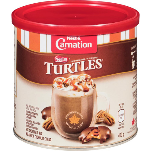 Nestle Carnation Turtles Hot Chocolate Mix, 400g/14 oz. Canister (Imported from Canada)