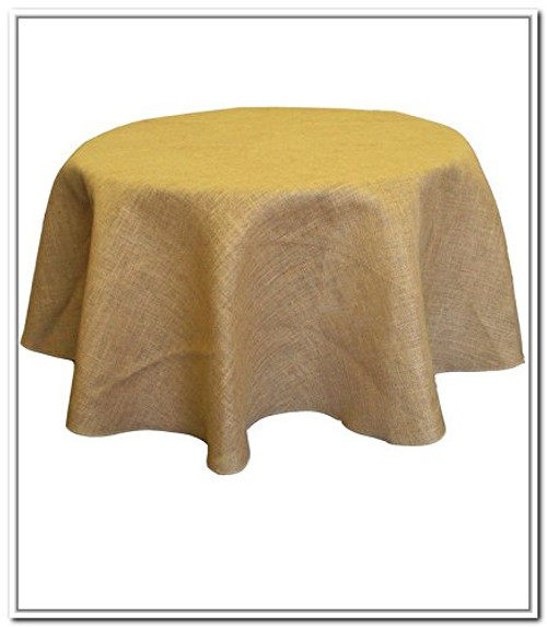 BROWARD LINENS Tablecloth Burlap Natural Round 72 Inch BROWARD LINENS Tablecloth Burlap Natural Round 72 Inch