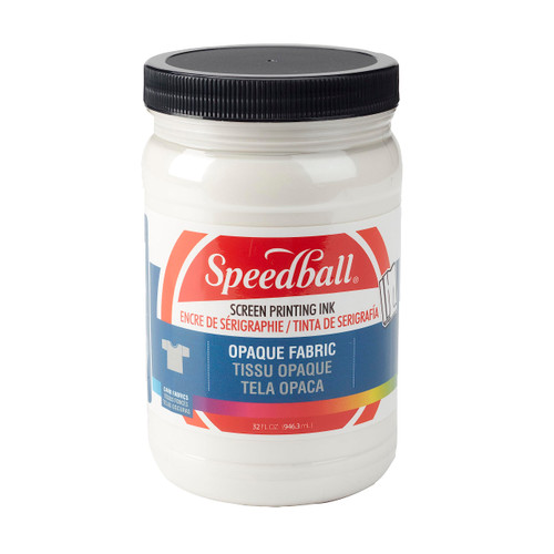 Speedball Opaque Fabric Screen Printing Ink, 32-Ounce, Pearly White