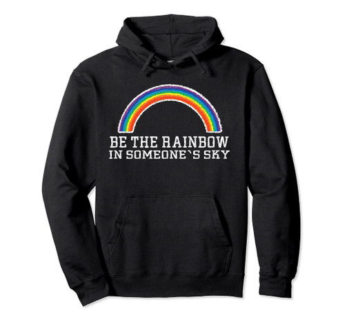 Rainbow Ally Pride Good Vibe mental health Motivational Pullover Hoodie