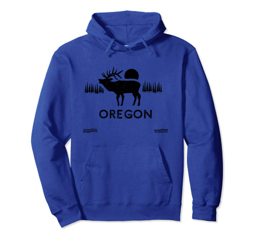 Oregon Mountain Elk | Cool Oregon Gift | Oregon Elk Pullover Hoodie