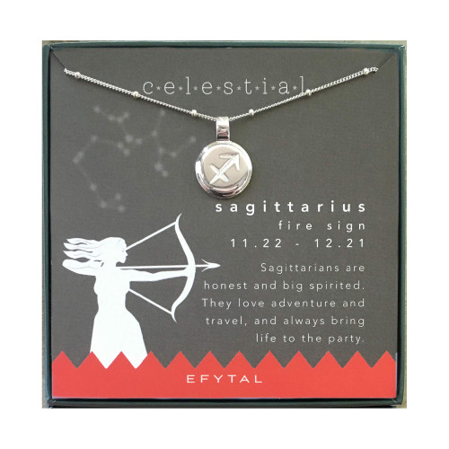 EFYTAL Best Friend Birthday Gifts, 925 Sterling Silver Bezel Edge Zodiac Necklace, Star Sign Necklaces, Friendship Gift for Bridesmaids, Bridal Party Friend Group Jewelry (Sagittarius 11/22-12/21) EFYTAL Best Friend Birthday Gifts, 925 Sterling Silver Bezel Edge Zodiac Necklace, Star Sign Necklaces, Friendship Gift for Bridesmaids, Bridal Party Friend Group Jewelry (Sagittarius 11/22-12/21)