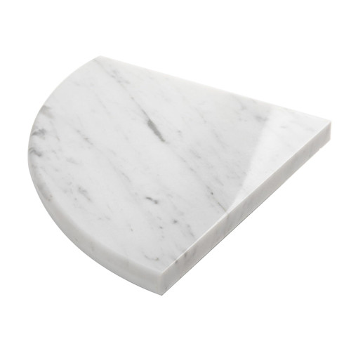 Soulscrafts Natural Marble Corner Shower Shelf, Carrara Marble Corner Shelf, 9'' Polished Round Edge Shelves for Bathroom Wall Pack of 1(9" X 9" X 5/8" Carrara White)