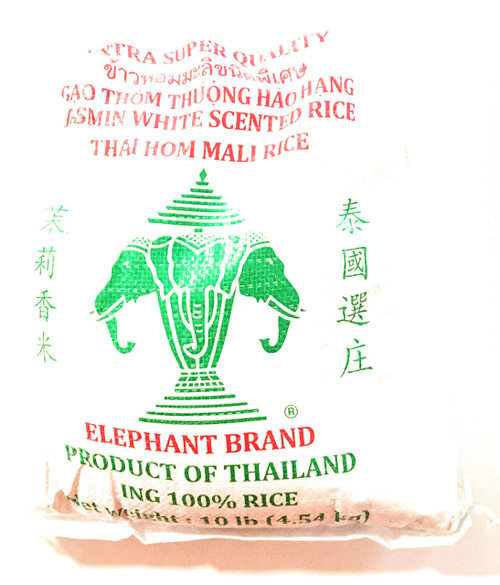 Elephant Brand Thai Hom Mali Rice 10 Lb