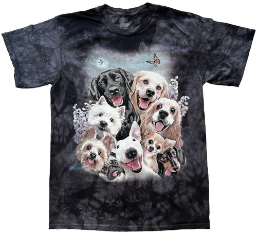 The Mountain Men's Dog Selfie T-Shirt, Black, L