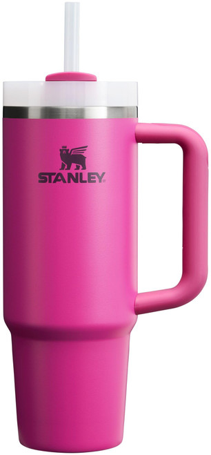 Stanley Quencher H2.0 FlowState Stainless Steel Vacuum Insulated Tumbler with Lid and Straw for Water, Iced Tea or Coffee, Smoothie and More, Fuchsia, 30oz