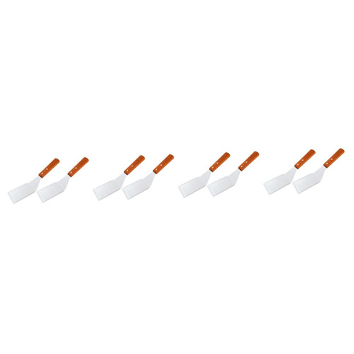 MAGICLULU 8 Pcs Pizza Spatula Stainless Steel Turner Grill Spatula Grilling Turner Spatulas Cooking Turner Scraper Restaurant Cooking Shovel Griddle Spatula Wooden Cutting Machine Fried