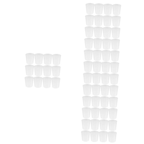 100 Pcs Measuring Cup Laboratory Sample Bottle Fluid Sample Cup Plastic Mixing Cups Containers with Lids Wax Mixing Cups Adjustable Measure Cup Test Cup Scale Pp Portable re-usable