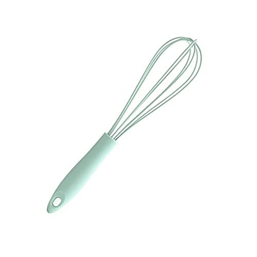 MEFFEE Egg Whisk Silicone Stainless Steel Hand Whisk Mixer Egg Beater Milk Drink Coffee Whisk Mixer Egg Beater Foamer Stirrer Kitchen Tools (Color : Blue)