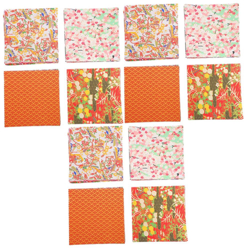 Gadpiparty 12 Sets Japanese Style Paper Craft Folding Paper Origami Paper Origami Projects Japanese Folding Paper Origami Square Kids Folding Paper Fold Paper Child Double Sided China