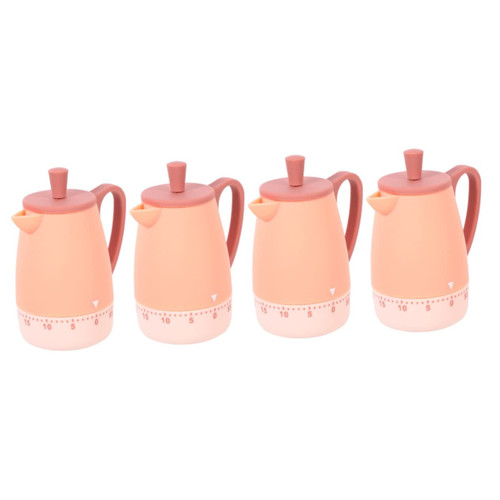 Cabilock 4pcs Timer Reminder Tool Desk Stand Timer Restaurant Baking Timer Kitchen Cooking Time Manager Kitchen Supply Baking Time Reminder Creative Timer Decorate Plastic Mechanical