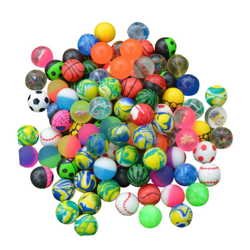 Abaodam 100pcs Party Bounce Ball Toy Rubber Bouncy Ball Bouncing Balls Children Bouncing Ball Rubber Ball Kids Bouncer Ball Jump Ball Assorted