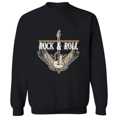 Rock Roll Guitar Music for Music Fans Black Muticolor Unisex Sweatshirt Rock Roll Guitar Music for Music Fans Black Muticolor Unisex Sweatshirt