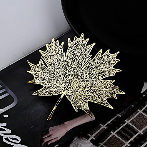 Bookmarks,Retro Bookmark,Bookmarks Hollow Metal Bookmark Chinese Style Golden Maple Leaf Books Marker of Page Student Stationery Teacher Gift