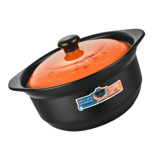 CIYODO Ceramic Casserole Kitchen Cookware Hot Pot Casserole Pie Irons Clay Cooking Pot Ceramic Stew Pot with Lid Casserole Dish with Lid Steam Soup Bowl Ceramics Necessity With Cover
