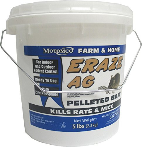 Motomco Eraze Mouse and Rat AG Rodent Pellets, 5-Pound