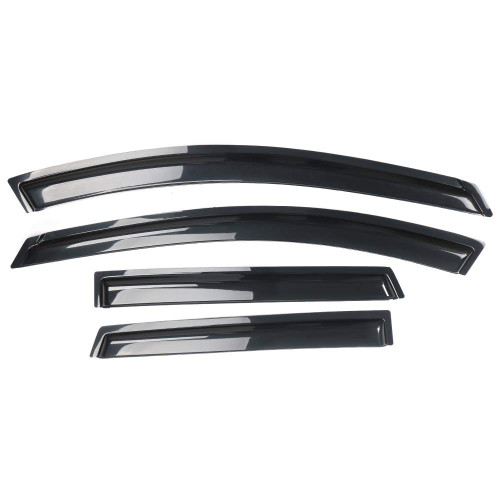 Window Visor Compatible with 2009-2013 Nissan Rogue 2014-2015 Rougue Select, Acrylic Unpainted Black Sun Rain Shade Guard Wind Vent Air Deflector by IKON MOTORSPORTS