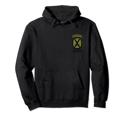 Army 10th Mountain Division Subdued Infantry Grunt Pullover Hoodie