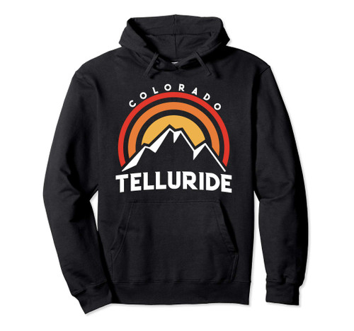 Telluride Colorado Retro Ski Pullover Hoodie