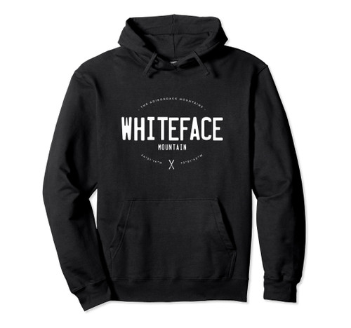 Whiteface Mountain New York Graphic Distressed Vintage Ski Pullover Hoodie