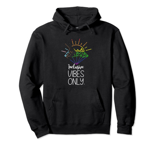 Inclusive LGBTQ Black Transgender Rainbow Flag Sunset Meme Pullover Hoodie