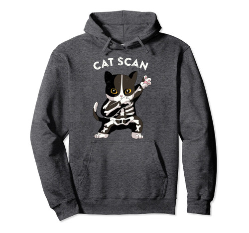 Cat Scan CT Scan Funny Cat X-Ray Pun Meme Rad Tech Pullover Hoodie