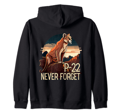 P-22 Mountain Lion Never Forget P-22 Zip Hoodie