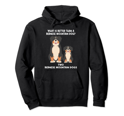 What Is Better Than A Bernese - Two Bernese Mountain Dog Pullover Hoodie