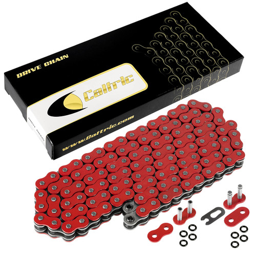 Caltric O-Ring Drive Chain Compatible with Kawasaki Zx636 Zx-636 Ninja Zx6R Zx-6R 2003 2004 Red