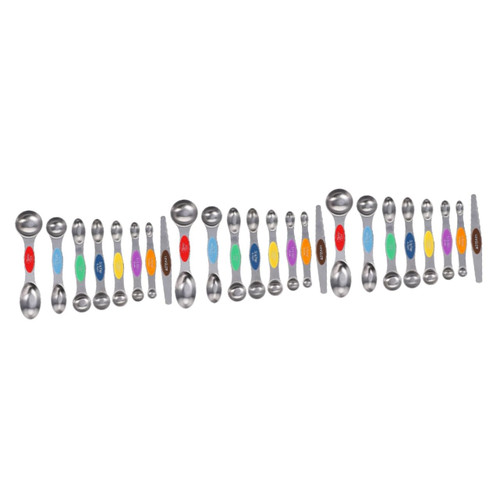 Healifty 24 Pcs stainless steel measuring spoon stainless steel spoons Measure Spoon Kit stainless steel measuring cups stainless measuring cups scale masterclass combination double head