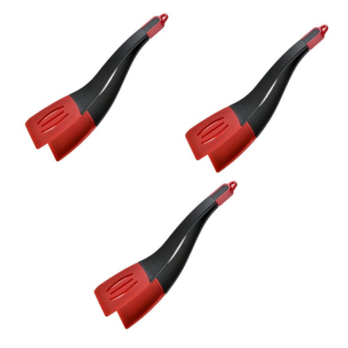 OUNONA 3pcs Fried Fish Spatula Kitchen Tong Toast Tongs Serving Tong Non- Food Tongs Baking Food Tong Kitchen Shovel Cooking Spatula Bread Tongs Spatula Tong Bbq Tongs Steak Food Clip Pp