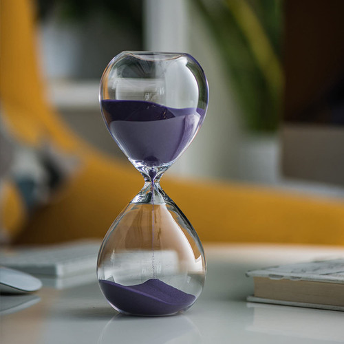 Hourglass Timer,Large Hourglass Timer Sand Timer 5 Colors Hourglass Sandglass Sand Clock Timer 30 Minutes Wooden Sand Timer Decorative Sandglass for Desk Decoration (Color : Blue)